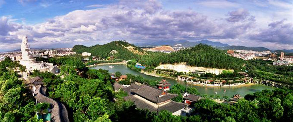 东莞隐贤山庄鸟瞰图