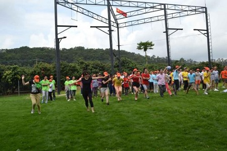 西丽荔枝世界拓展基地的高空项目