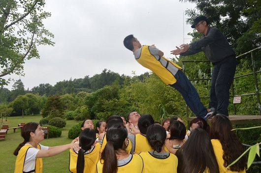 深圳拓展项目:信任背摔